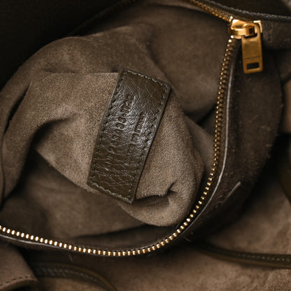 Saint Laurent Grained Deerskin Bea Tote Musk 7 of 10