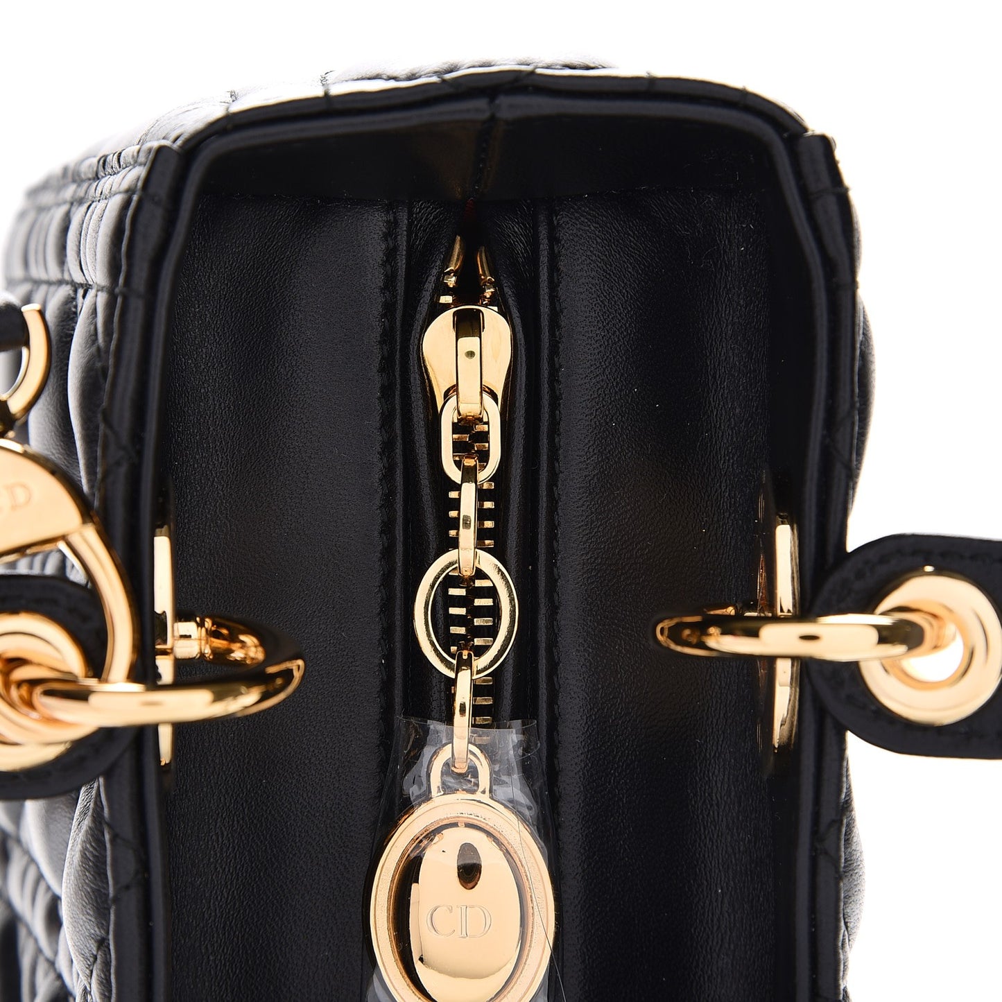 Lambskin Cannage Medium Lady Dior Black