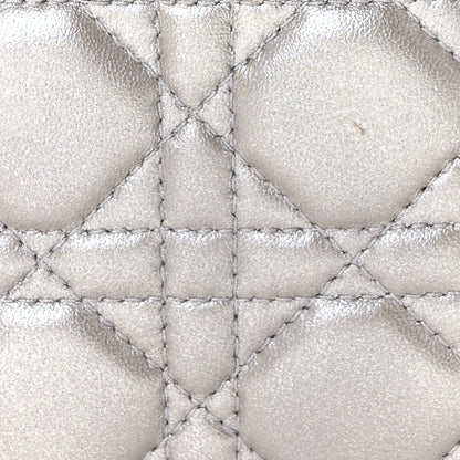 Christian Dior Metallic Lambskin Cannage Mini Lady Dior Grey 8 of 10
