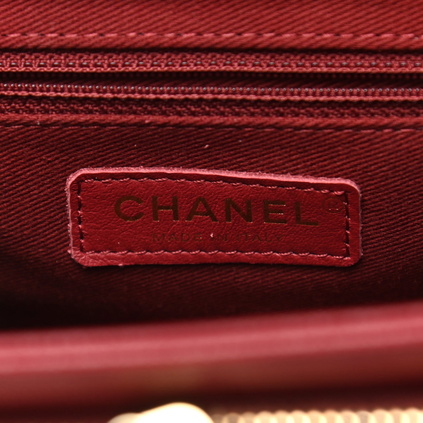 Caviar Quilted Mini Business Affinity Flap Burgundy