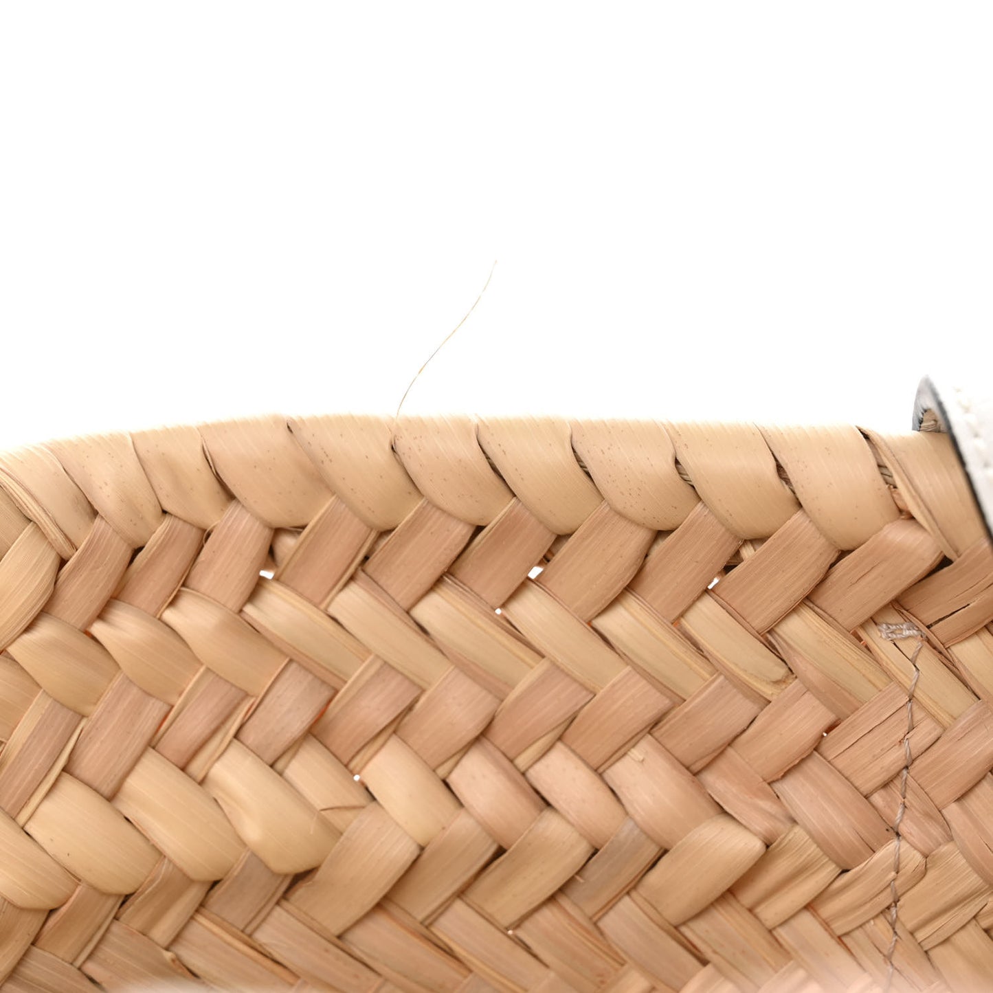 Raffia Medium Basket Tote Bag Natural White