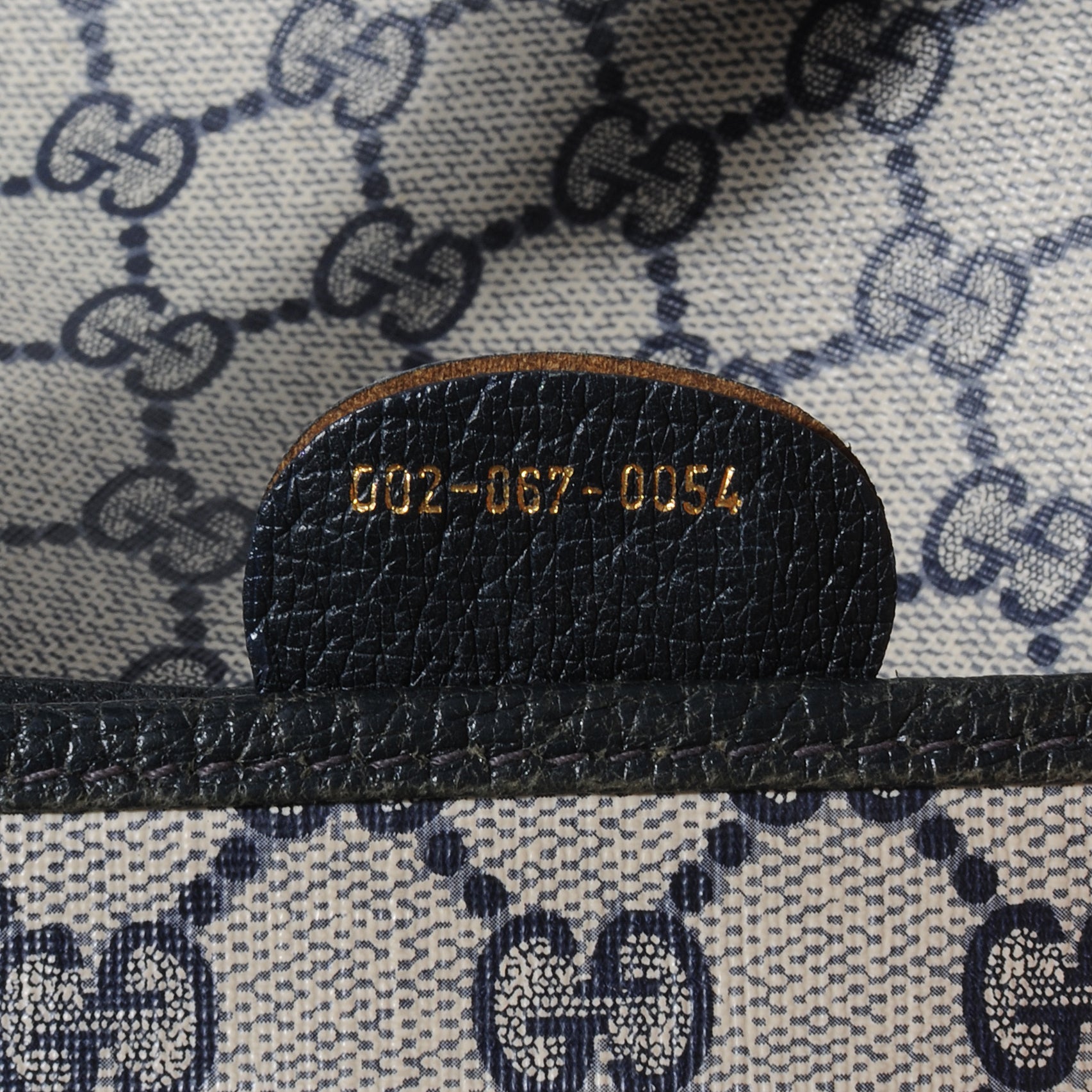 Gucci Monogram Web Tote Navy Blue 7 of 8