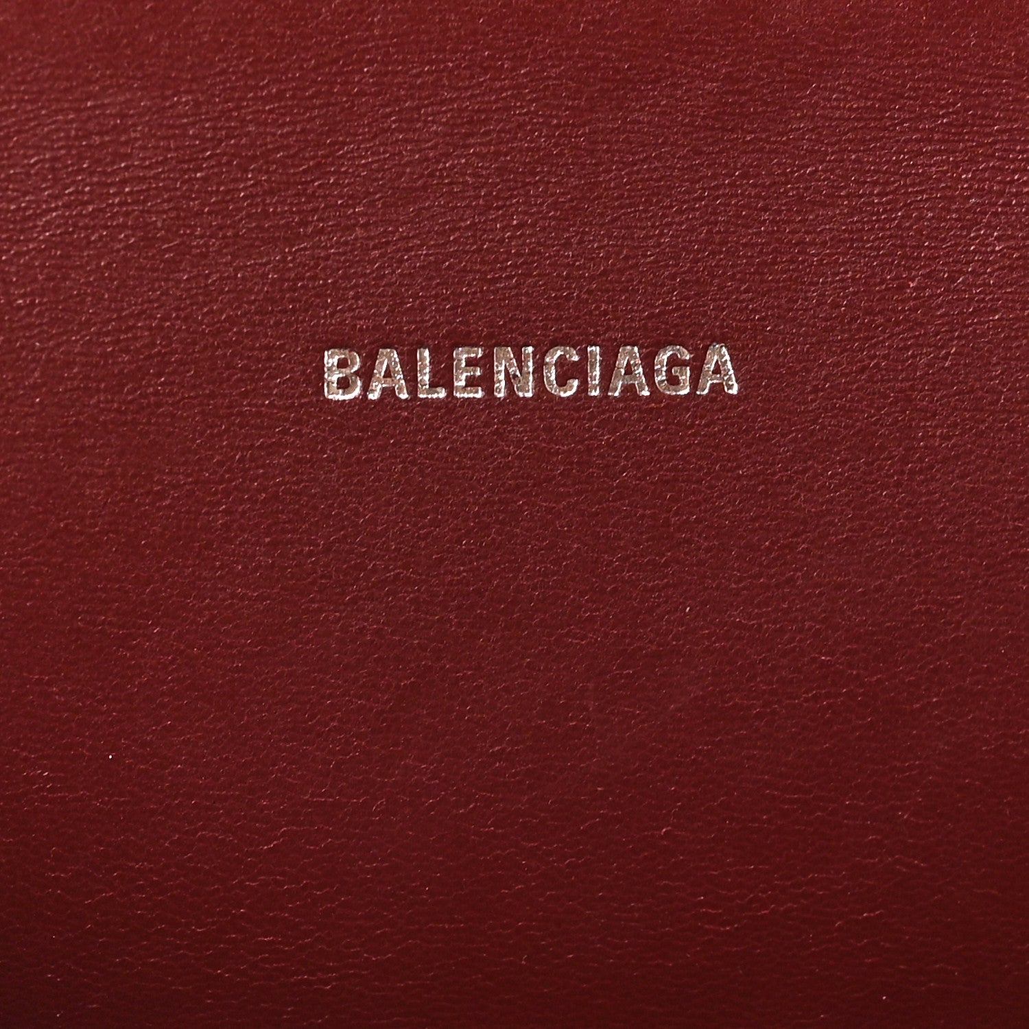 Balenciaga Crocodile Embossed Calfskin Graffiti Hourglass Top Handle Bag XS Dark Red White 6 of 9