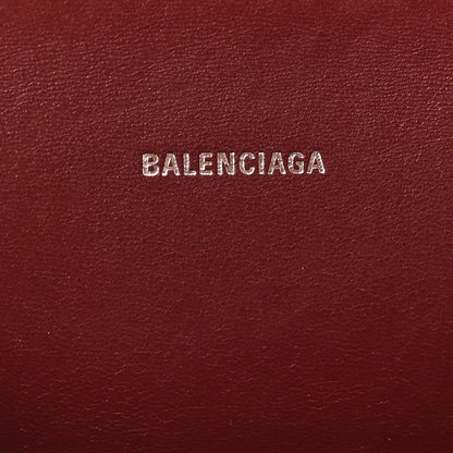 Balenciaga Crocodile Embossed Calfskin Graffiti Hourglass Top Handle Bag XS Dark Red White 6 of 9
