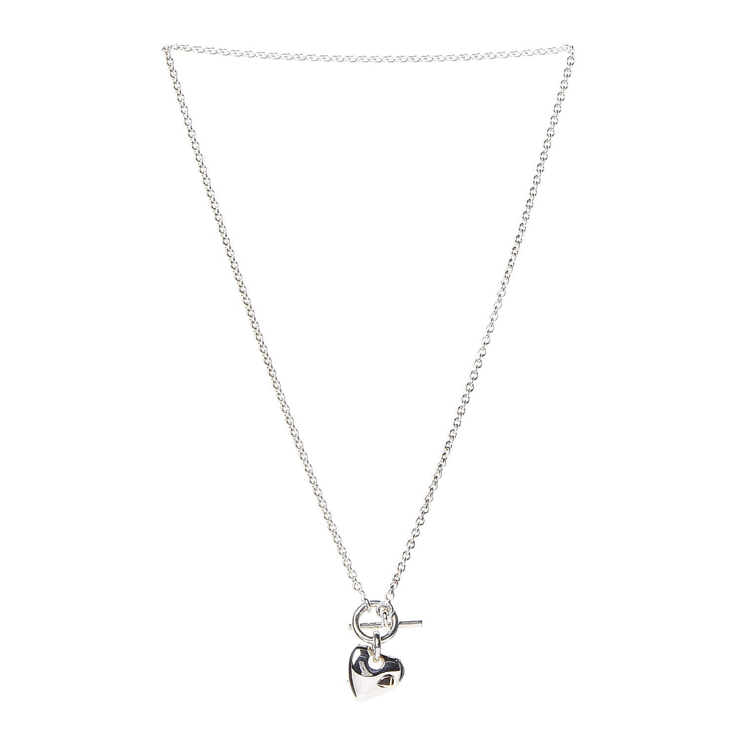 Sterling Silver 18K Yellow Gold Stabbed Heart Pendant Necklace