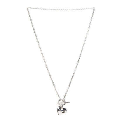 Hermes Sterling Silver 18K Yellow Gold Stabbed Heart Pendant Necklace 3 of 6