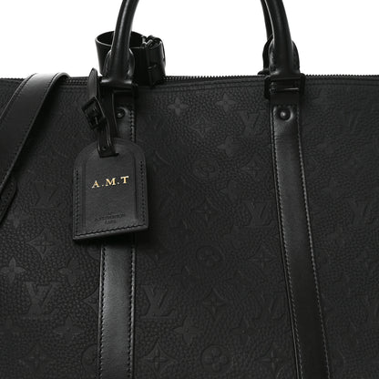 Louis Vuitton Taurillon Monogram Keepall Bandouliere 50 Black 6 of 8
