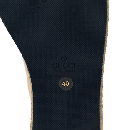 Gucci Canvas Logo Lace-Up Platform Espadrilles 40 Greggio Grege 8 of 13