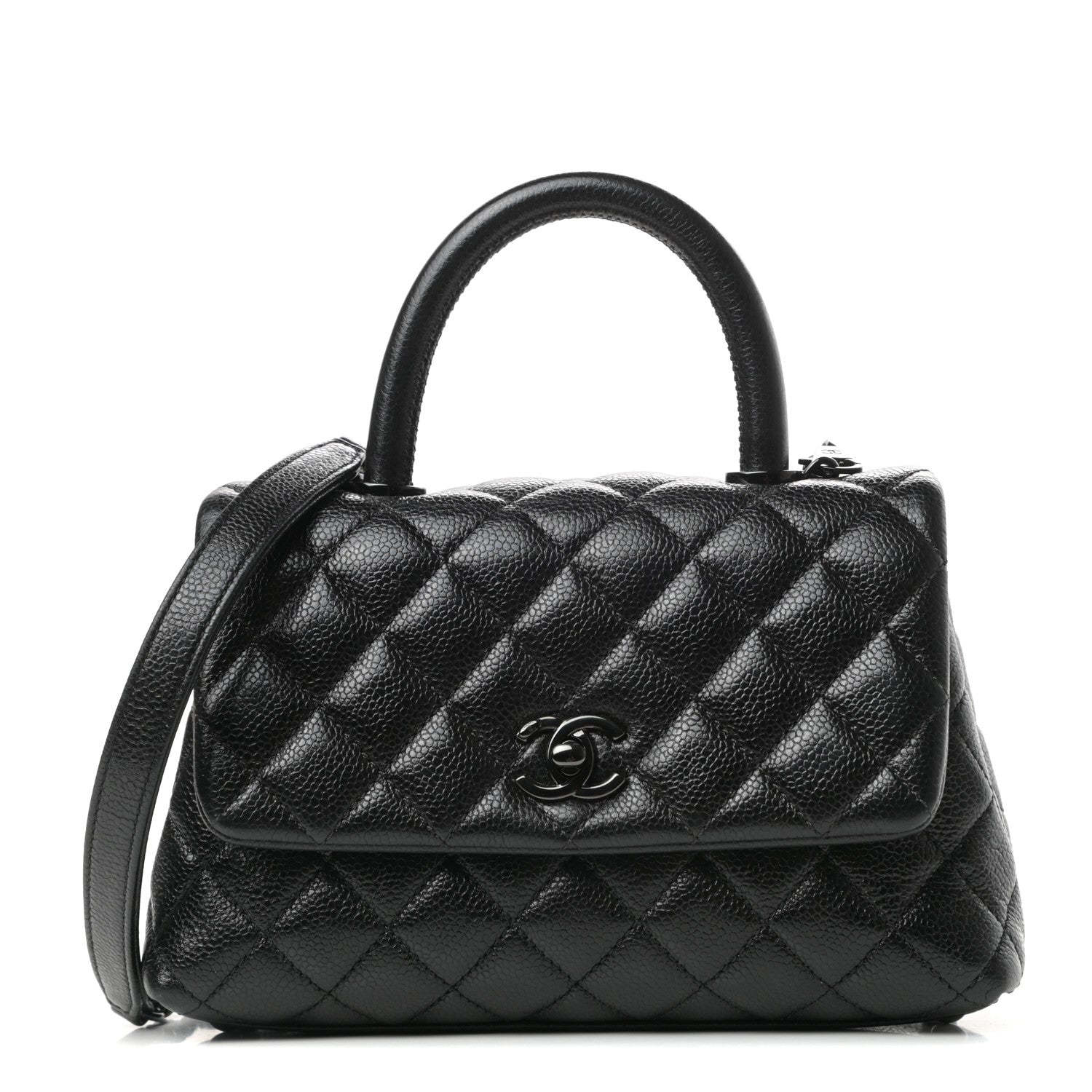 Chanel Caviar Quilted Mini Coco Handle Flap So Black 1 of 11