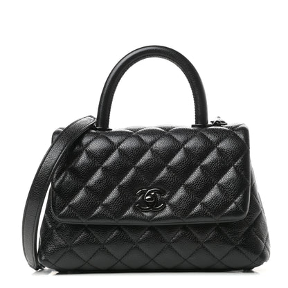 Chanel Caviar Quilted Mini Coco Handle Flap So Black 1 of 11