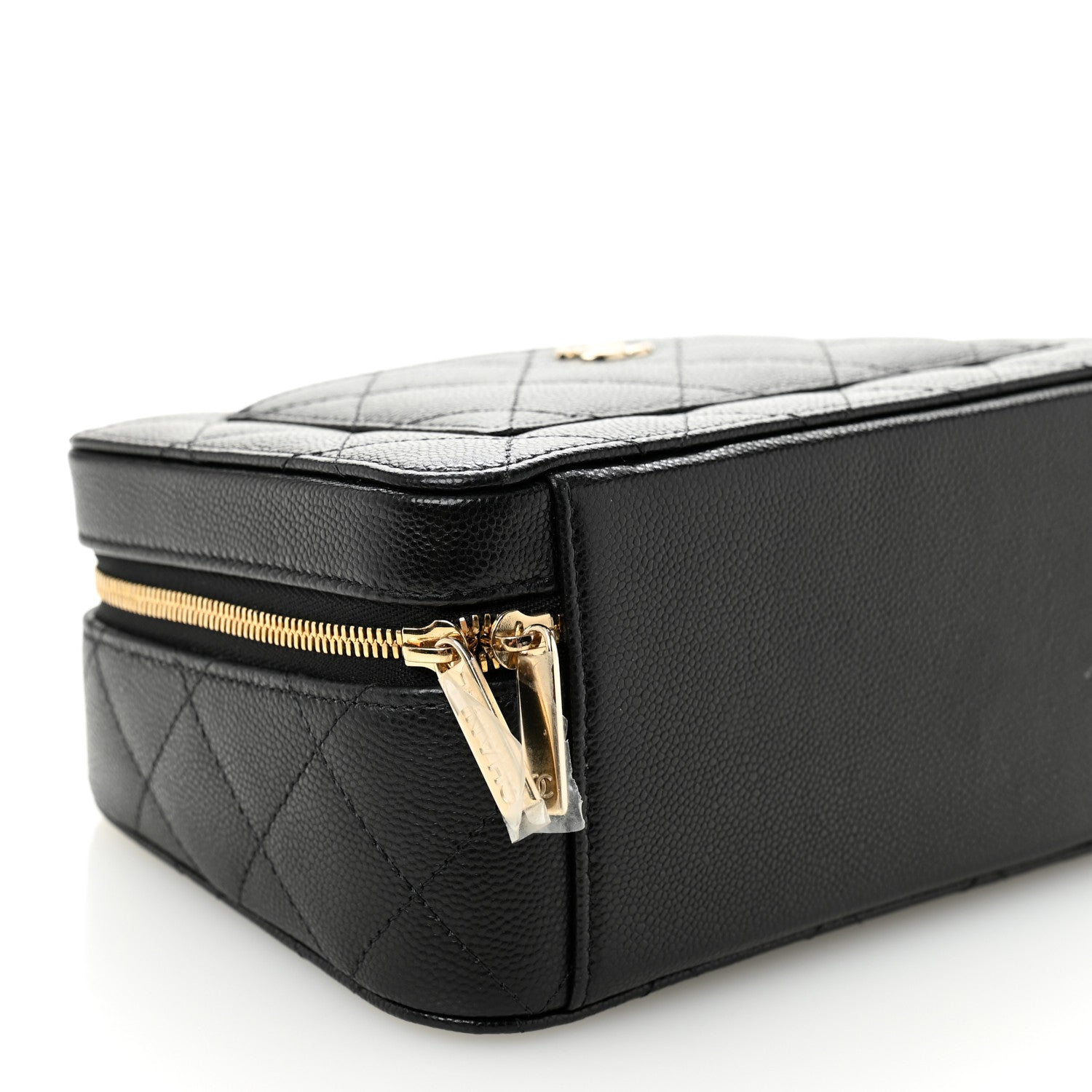 Chanel Caviar Quilted Top Handle Vanity With Chain Black 9 of 10