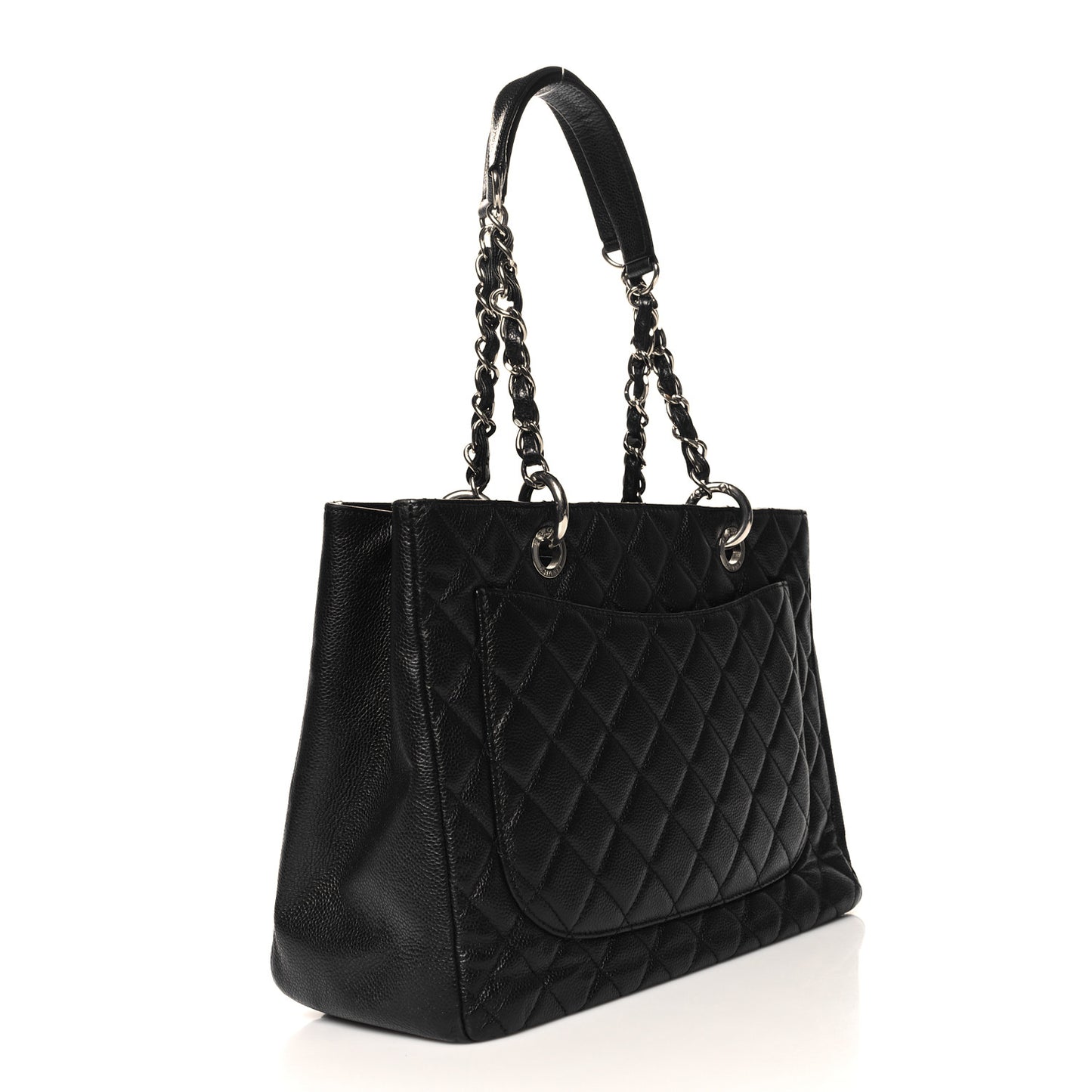 Caviar Quilted Grand Shopping Tote GST Black