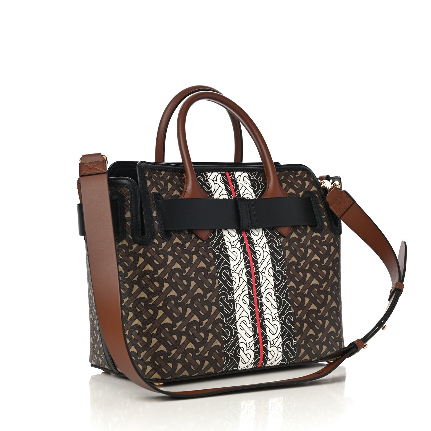 Burberry E-Canvas Monogram Stripe Small Belt Tote 3 of 9