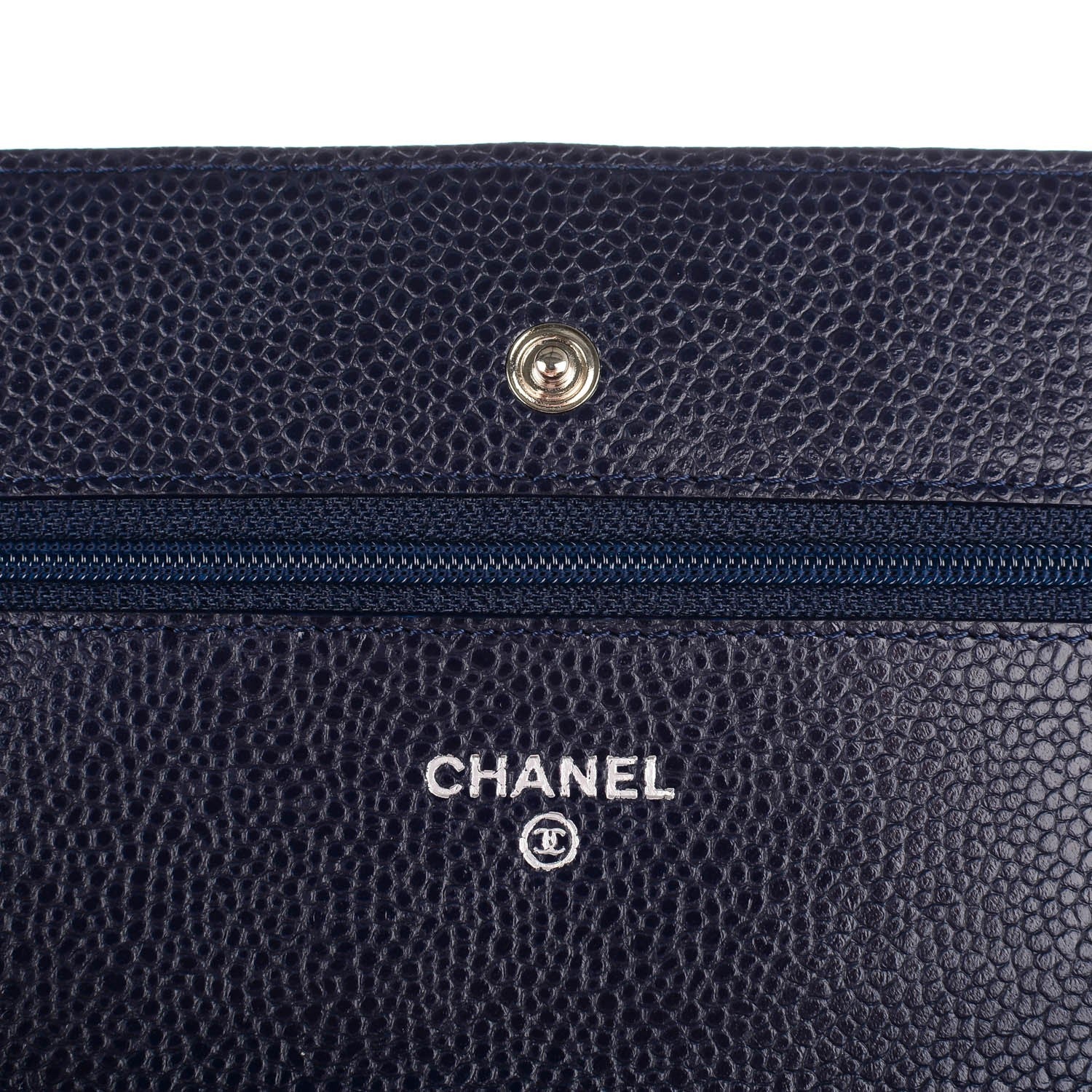 Chanel Caviar Quilted Wallet On Chain WOC Navy 5 of 8