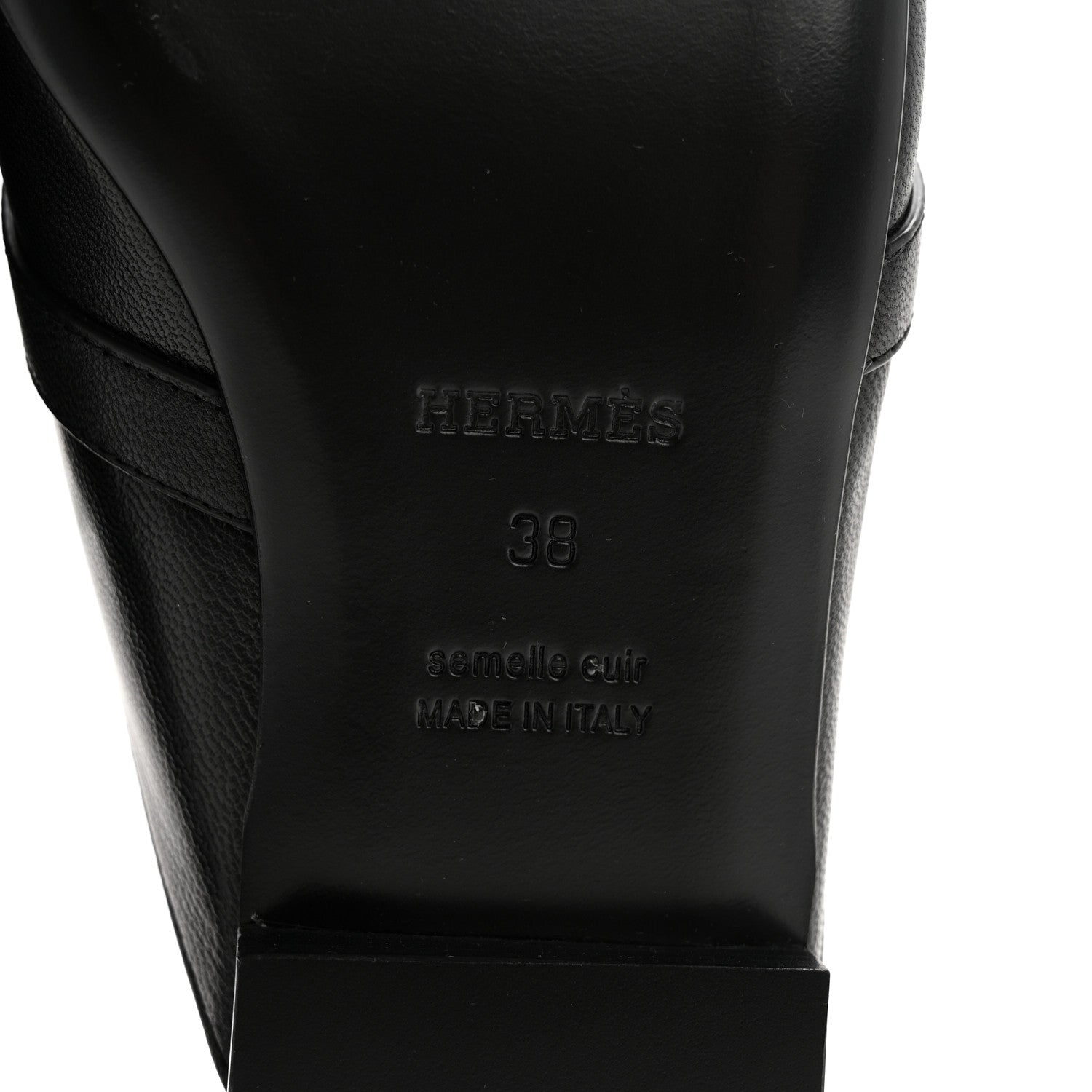 Hermes Goatskin Oz Mules 38 Black 7 of 9