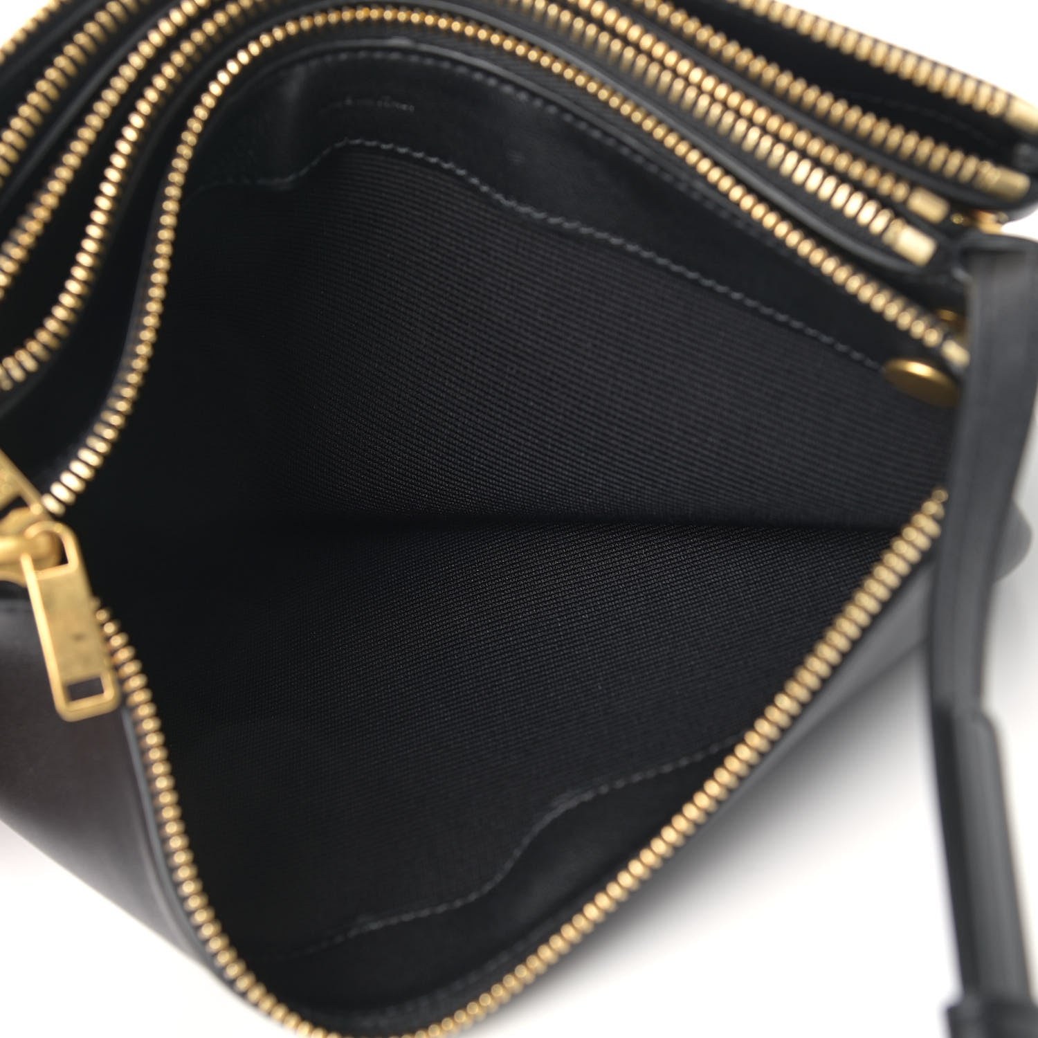 Celine Lambskin Large Trio Crossbody Bag Black 7 of 14