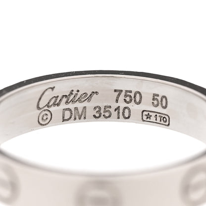 Cartier 18K White Gold 3.5mm LOVE Wedding Band Ring 50 5.25 4 of 4