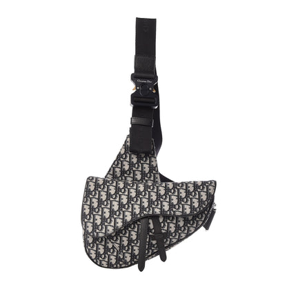 Christian Dior Oblique Saddle Bag Blue 1 of 12