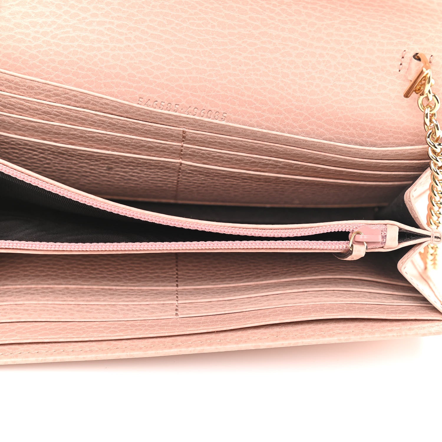 Gucci Dollar Calfskin Petite GG Marmont Wallet Chain Perfect Pink 5 of 12