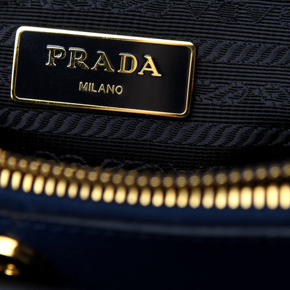 Prada Saffiano Lux Bi-Color Medium Tote Bluette Black 6 of 10