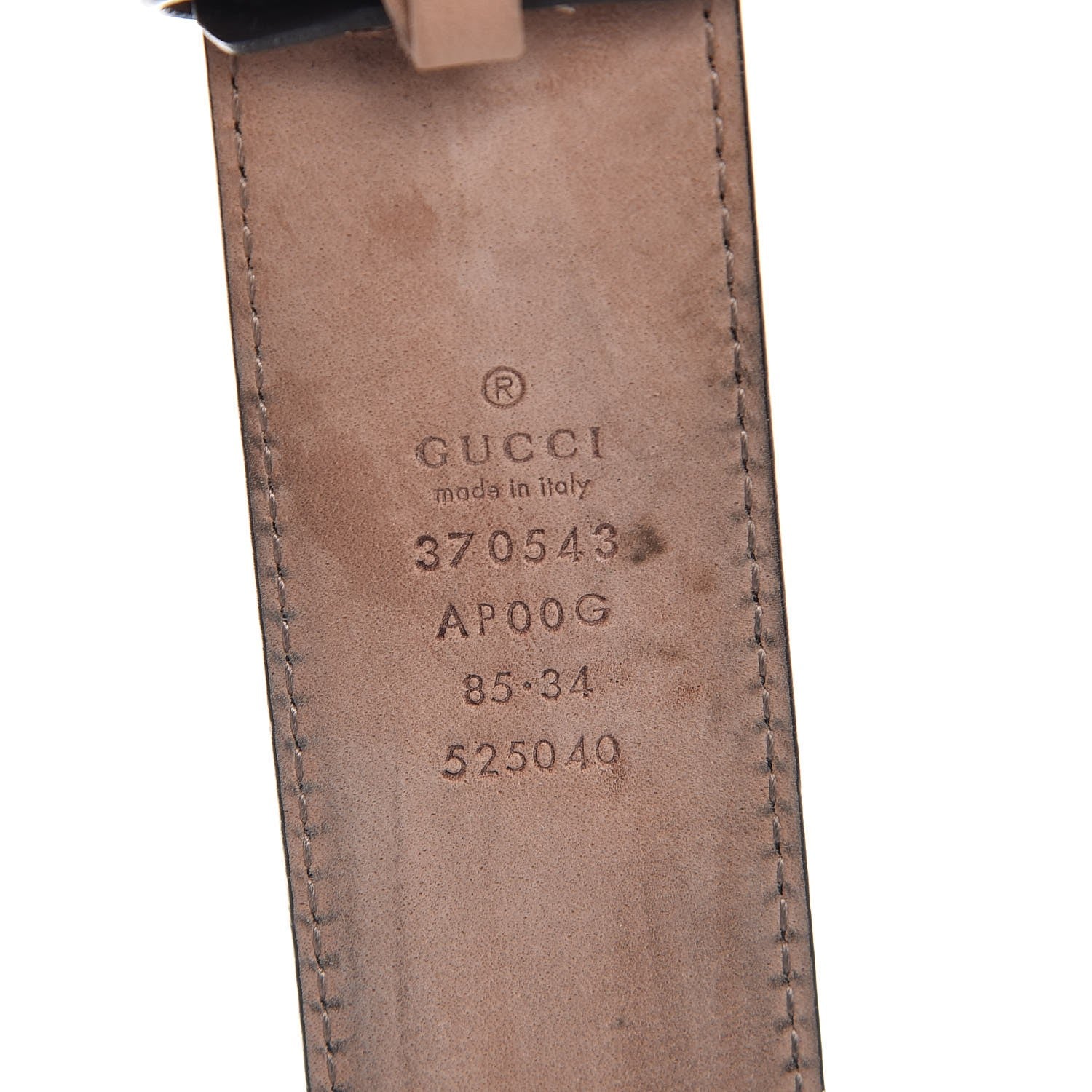 Gucci Calfskin Interlocking G 37mm Belt 85 34 Black 6 of 9
