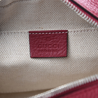 Gucci Pebbled Calfskin Studded Small Soho Disco Bag Soft Burgundy 5 of 9