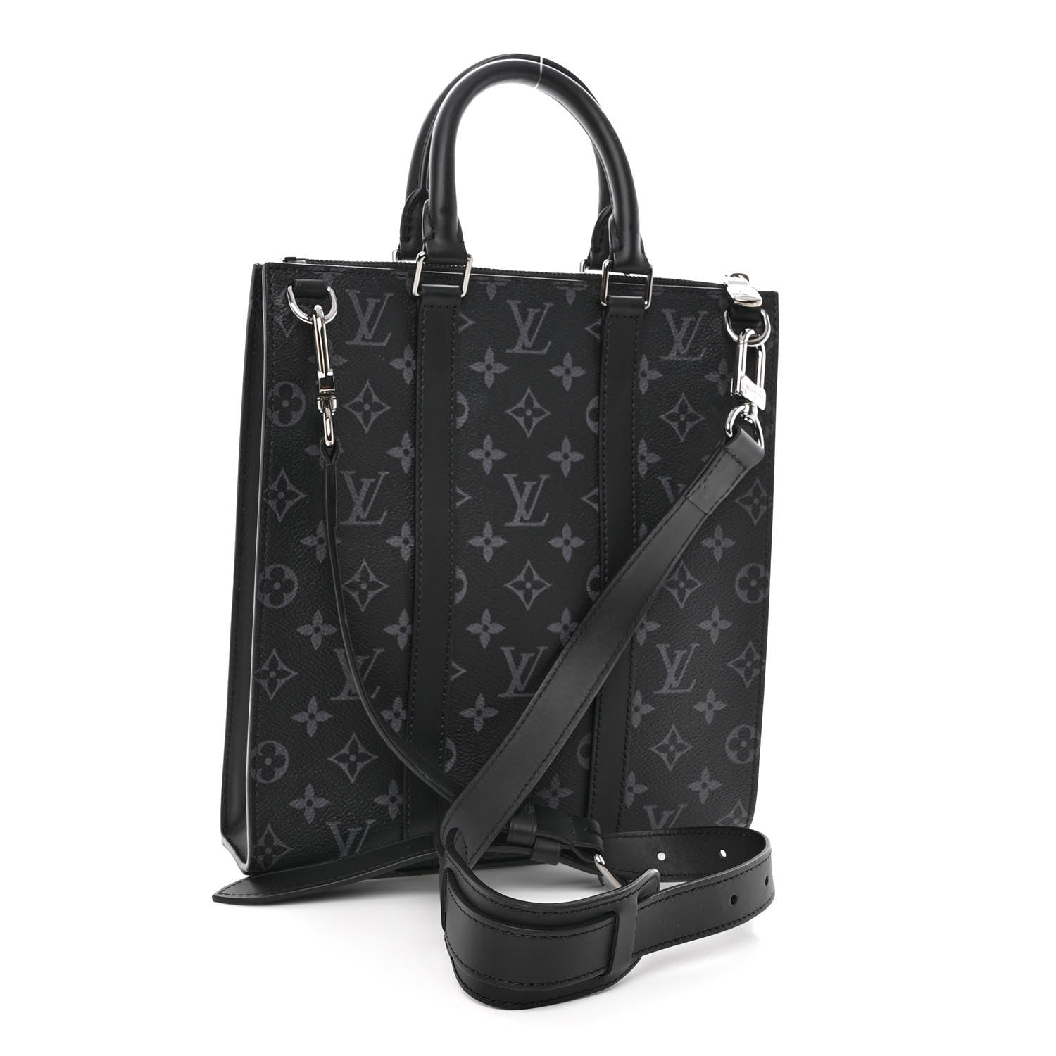 Louis Vuitton Monogram Eclipse Sac Plat Cross 3 of 9