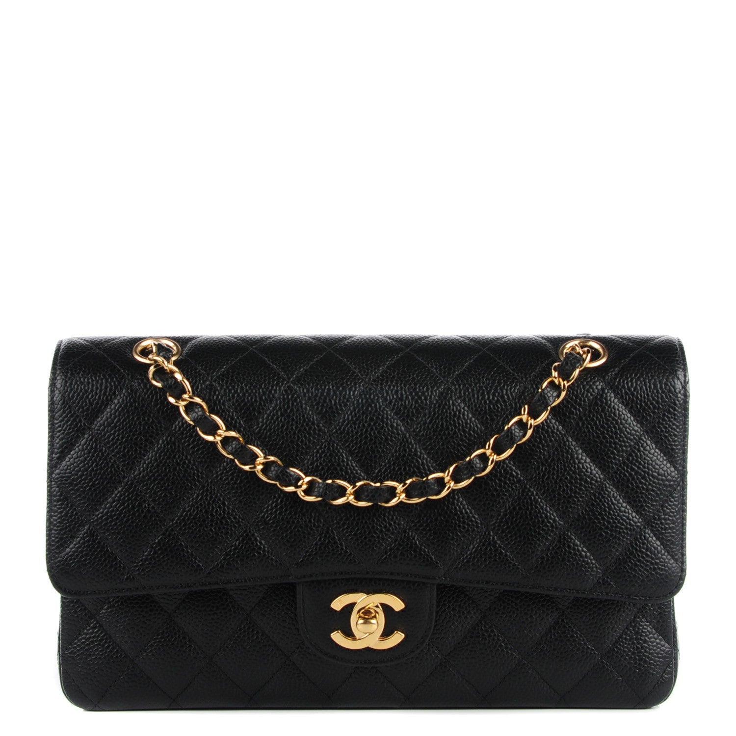 Chanel Caviar Quilted Medium Double Flap Black 1 of 8