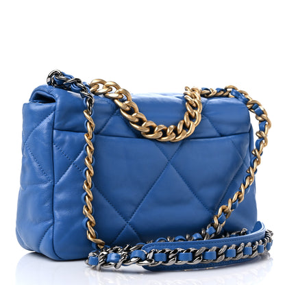 Chanel Lambskin Quilted Medium Chanel 19 Flap Blue 2 of 8