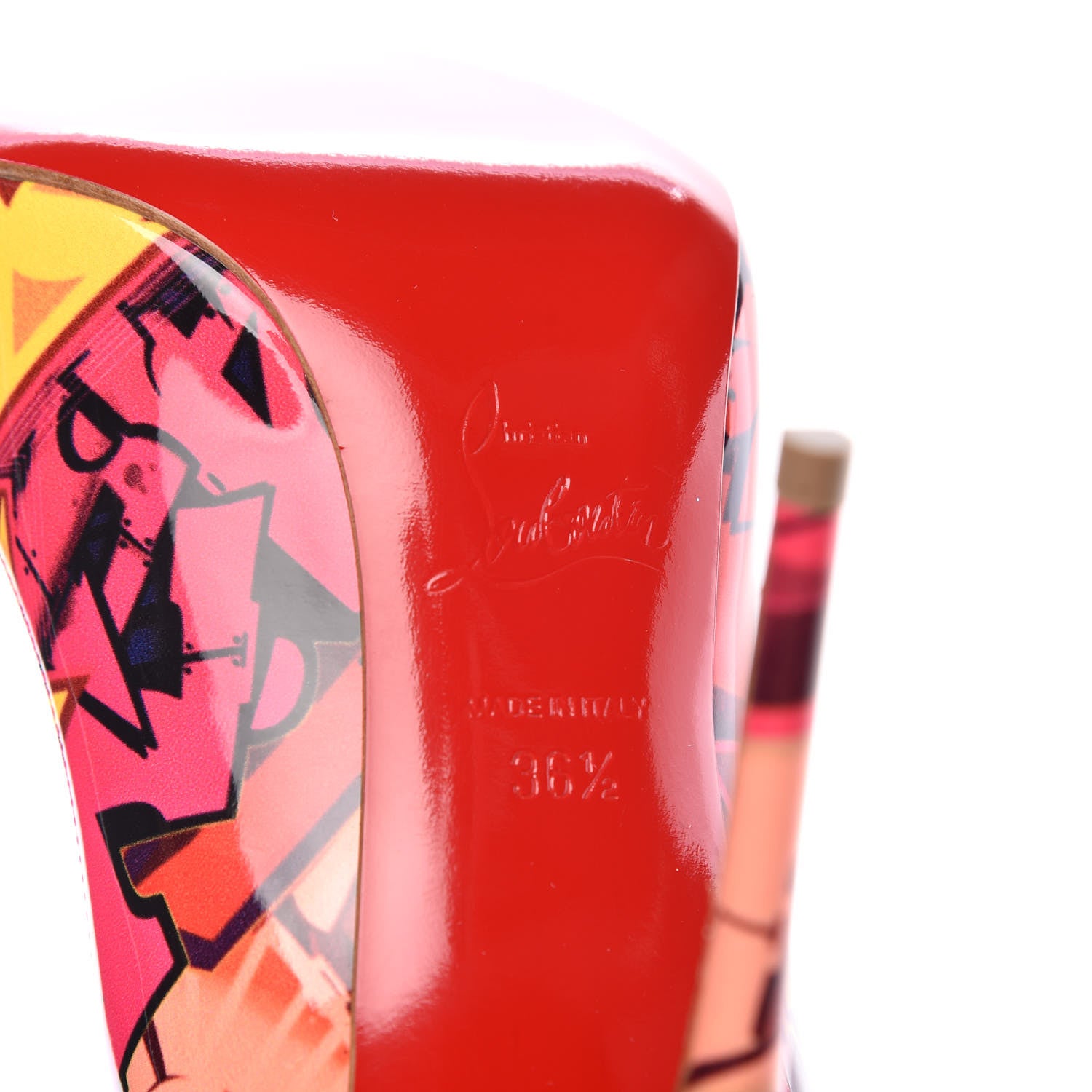 Christian Louboutin Patent Metrograf Pigalle Follies 100 Pumps 36 Multicolor 6 of 8