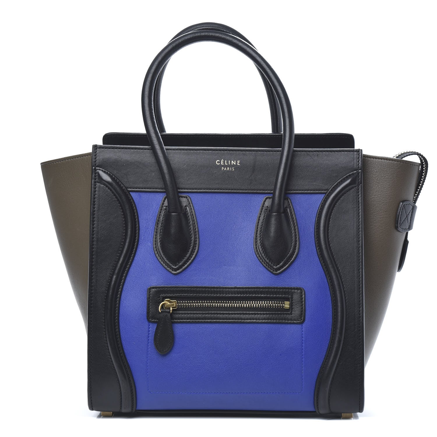 Celine Smooth Calfskin Micro Tri-Color Luggage Cobalt 1 of 12