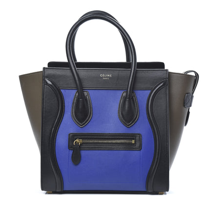 Celine Smooth Calfskin Micro Tri-Color Luggage Cobalt 1 of 12