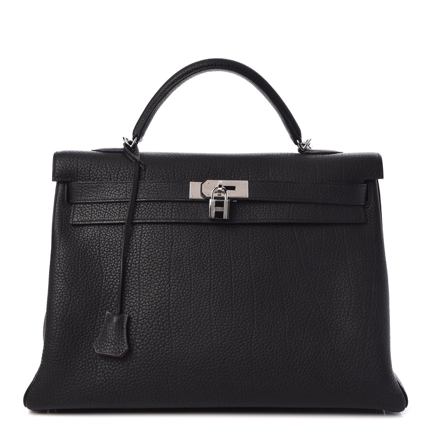 Hermes Fjord Horseshoe Kelly Retourne 40 Black Rouge H 1 of 33