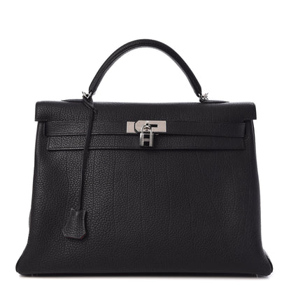 Hermes Fjord Horseshoe Kelly Retourne 40 Black Rouge H 1 of 33