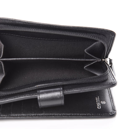 Chanel Caviar Sevruga Large Zip Pocket Wallet Black 6 of 14