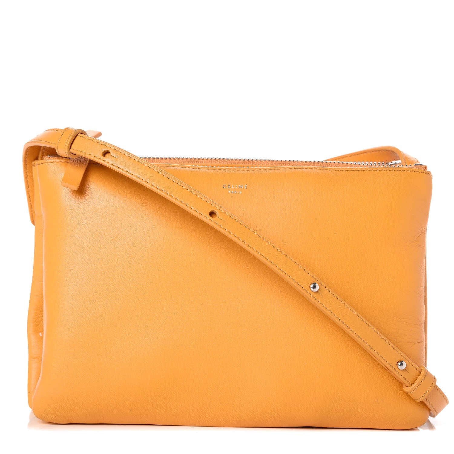 Celine Lambskin Small Trio Crossbody Bag Sunflower 1 of 13
