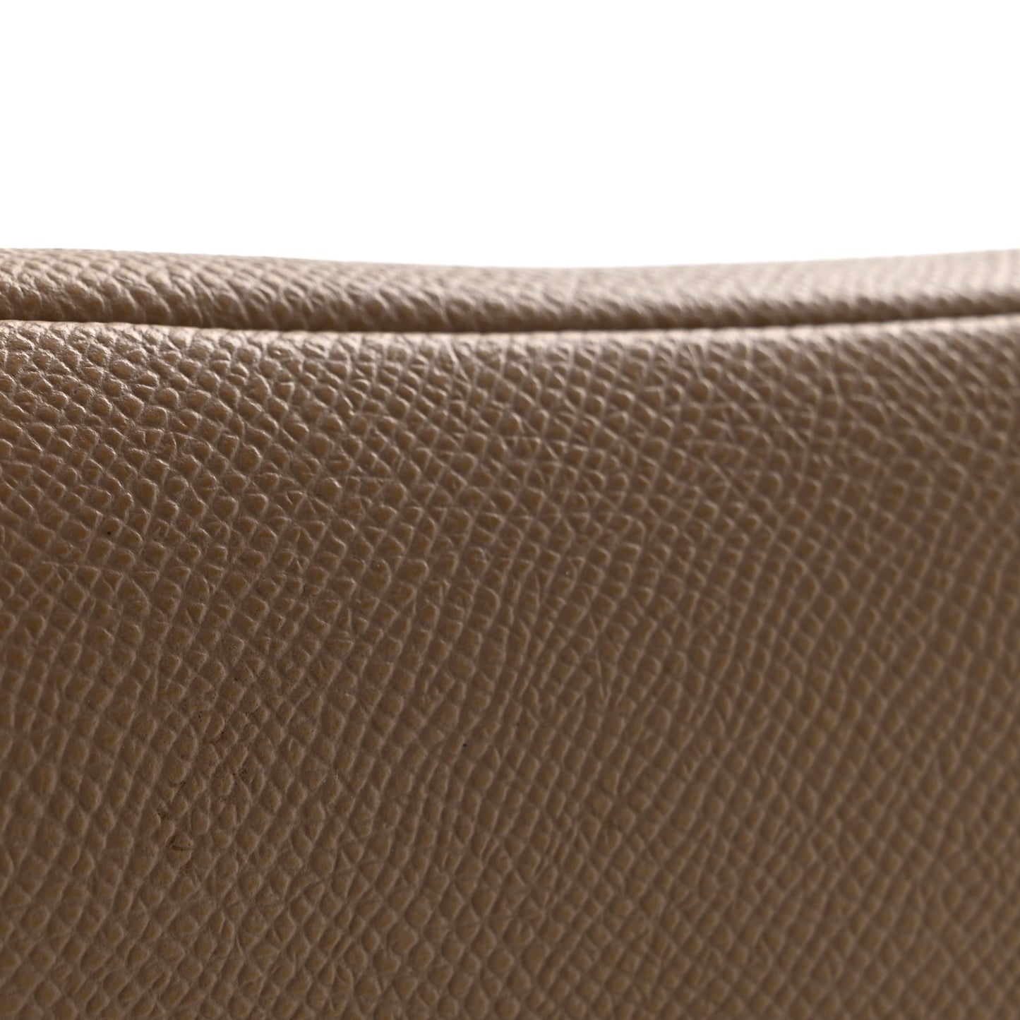 Grained Calfskin Saddle Bag With Strap Taupe