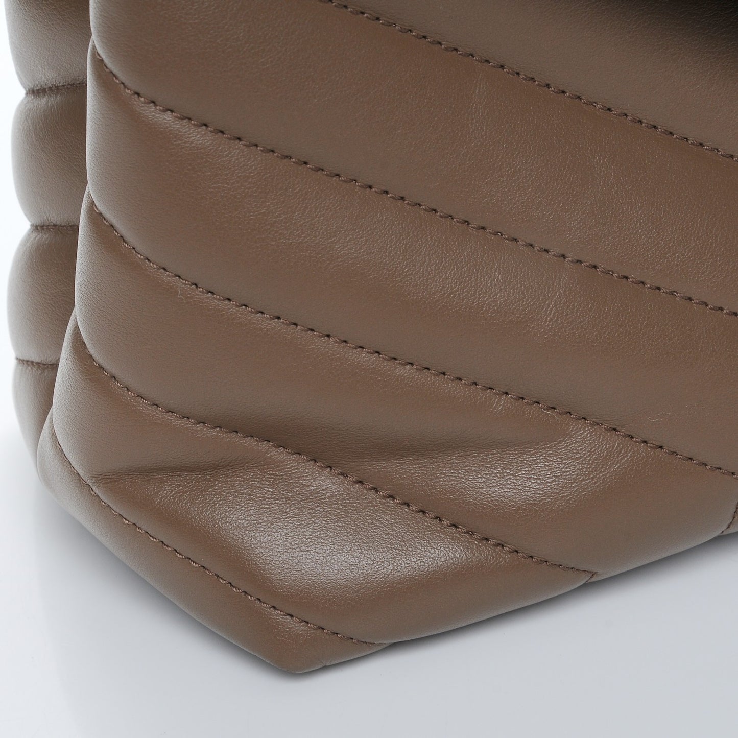 Calfskin Y Quilted Monogram Medium Loulou Chain Satchel Desert Storm