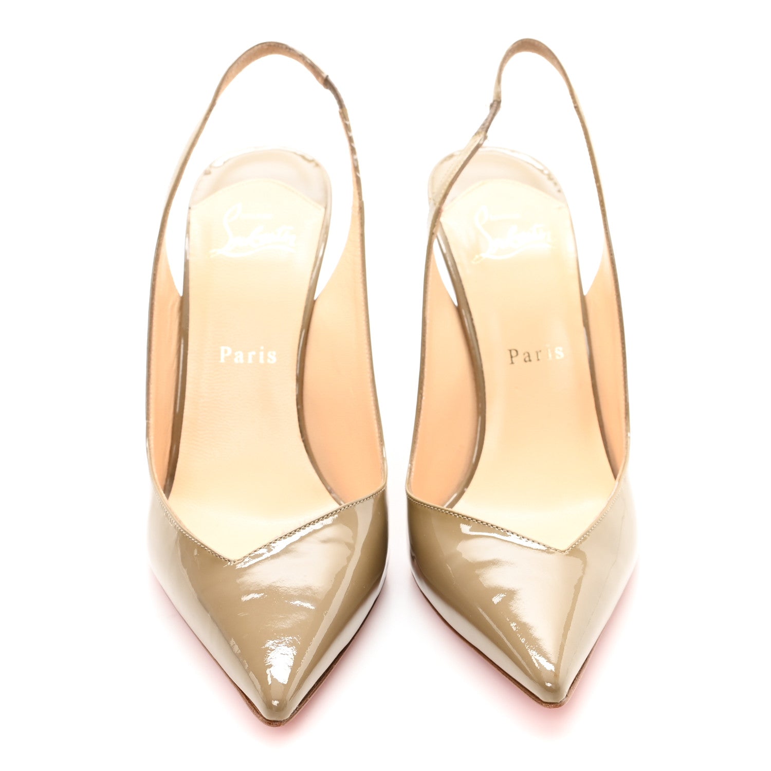 Christian Louboutin Patent Fleuve 100 Pumps 38.5 Grege 3 of 10