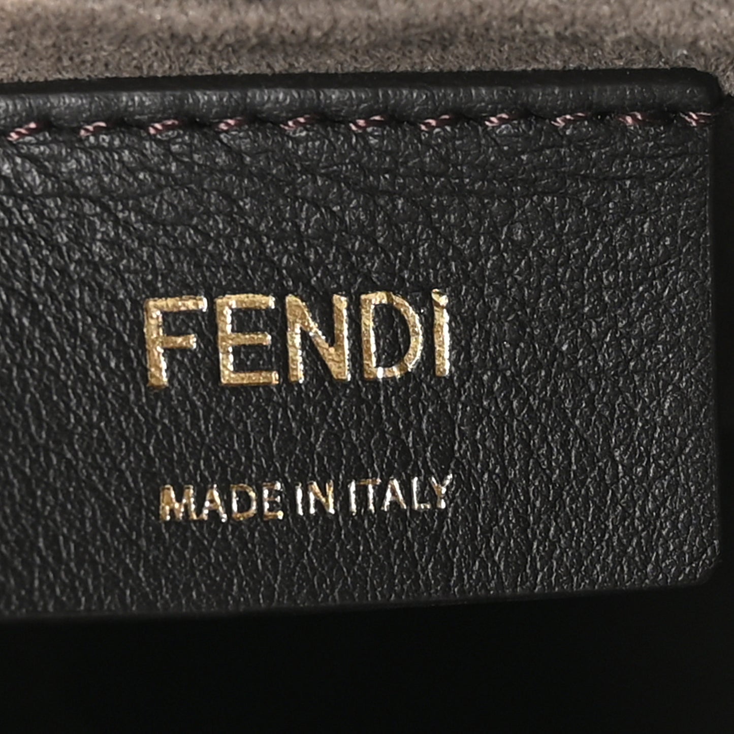 Vitello Liberty F is Fendi Bi-Color FF 1974 Embossed Mini Mon Tresor Bucket Bag Maya Black