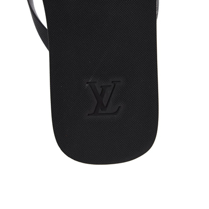 Louis Vuitton Rubber Mens Molitor Thong Sandals 8 Black 6 of 7