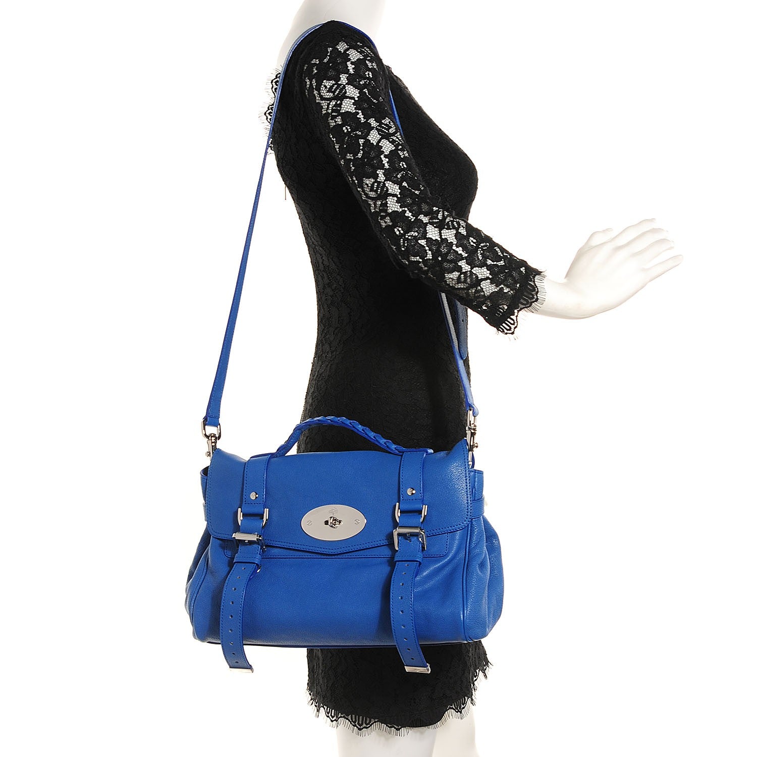 Mulberry Polished Buffalo Medium Alexa Bluebell Blue 2 of 11