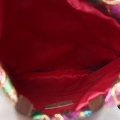 Gucci Brocade Animalier Bow Drawstring Backpack Multicolor 4 of 10