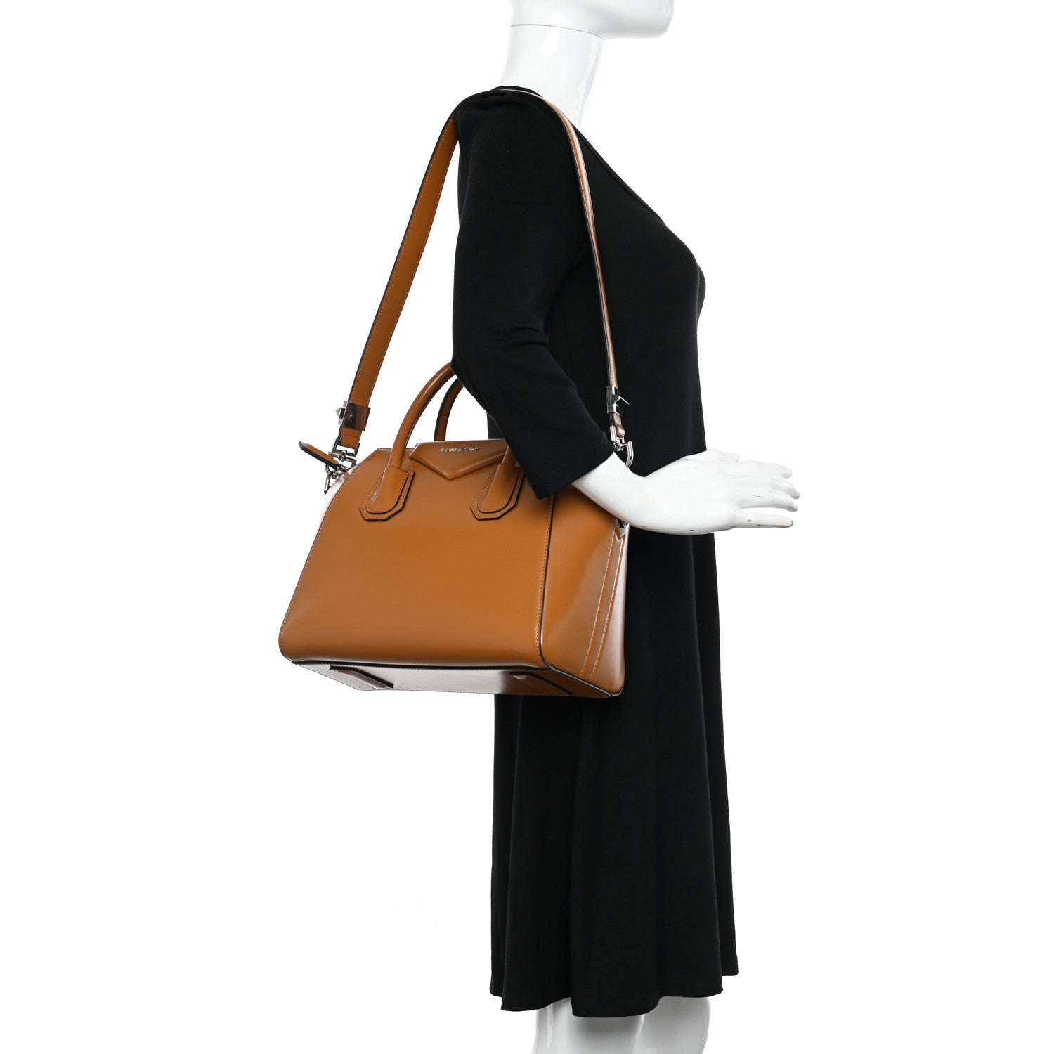 Givenchy Shiny Lord Calfskin Mini Antigona Camel 2 of 16