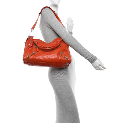 Balenciaga Agneau Giant 21 Silver Hardware City Mandarine 2 of 17