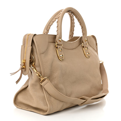 Balenciaga Shiny Goatskin Gold Metallic Edge Hardware City Beige Sahara 4 of 12