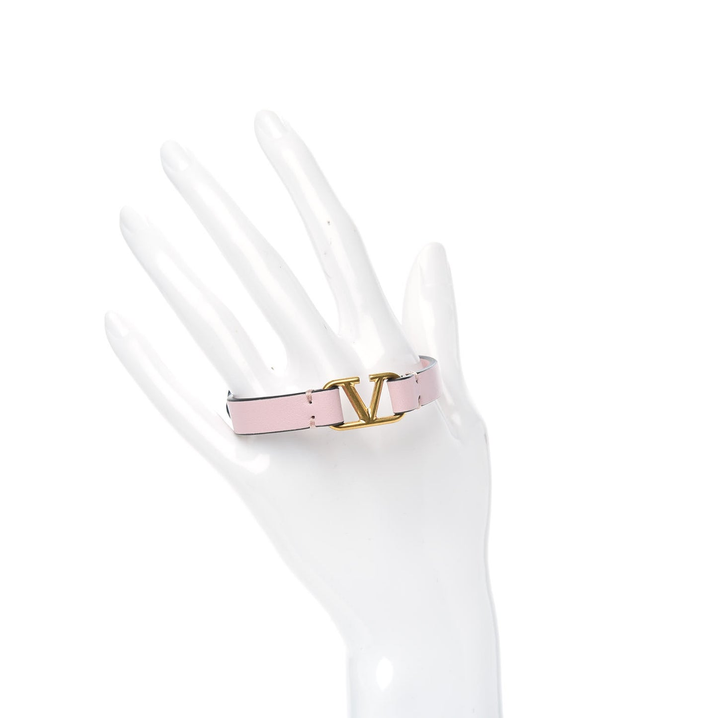 Calfskin VLogo Bracelet Pink