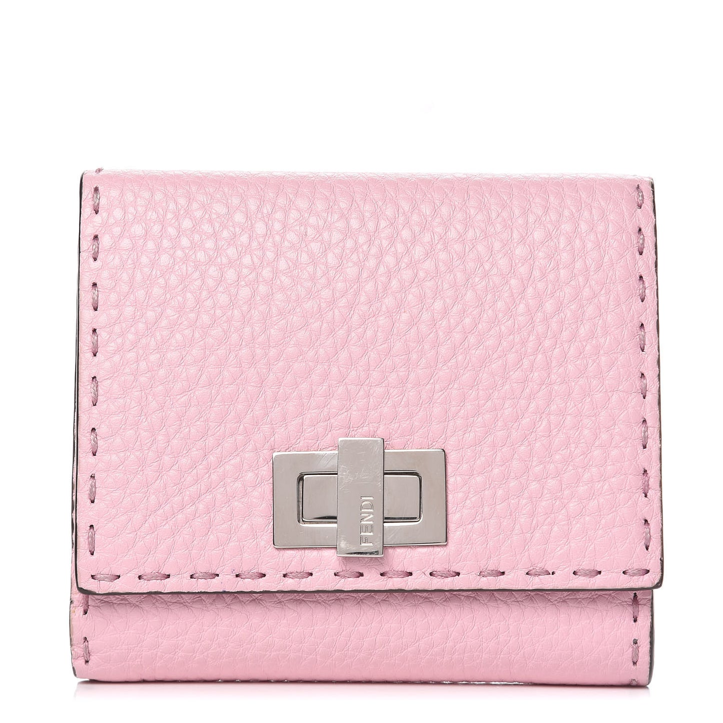 Cuoio Romano Selleria Peekaboo Compact Wallet Acquerello