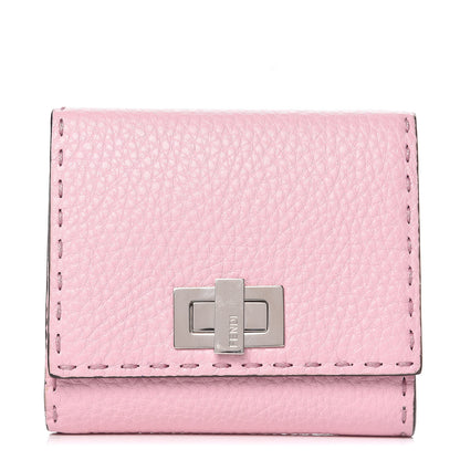 Fendi Cuoio Romano Selleria Peekaboo Compact Wallet Acquerello 1 of 11