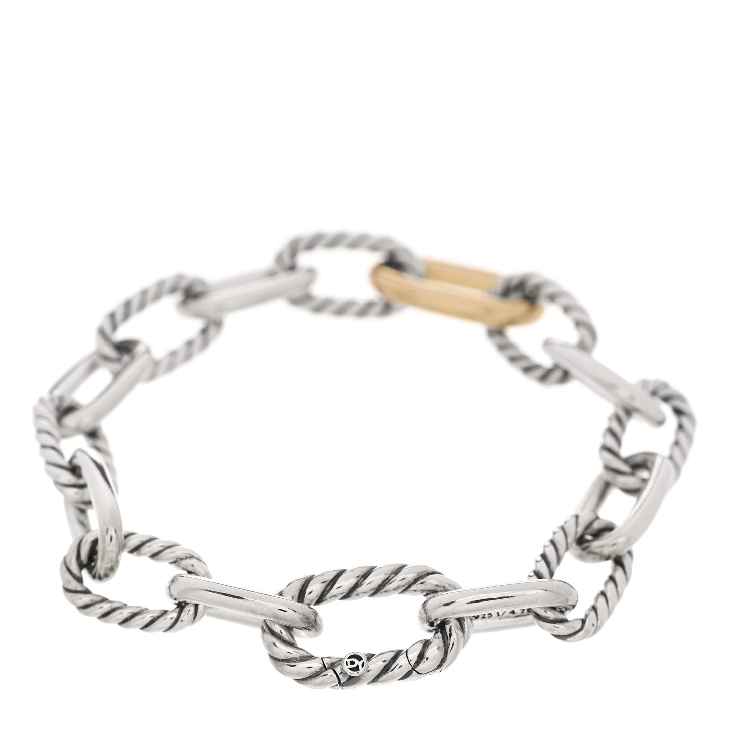 Sterling Silver 18K Yellow Gold 8.5mm Madison Chain Bracelet